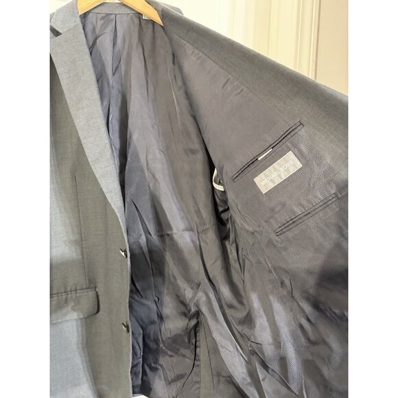 Michael Kors Men's 46R Gray Poly Rayon Sport Coat Jacket Suit Blazer RN90736 - Picture 4 of 4